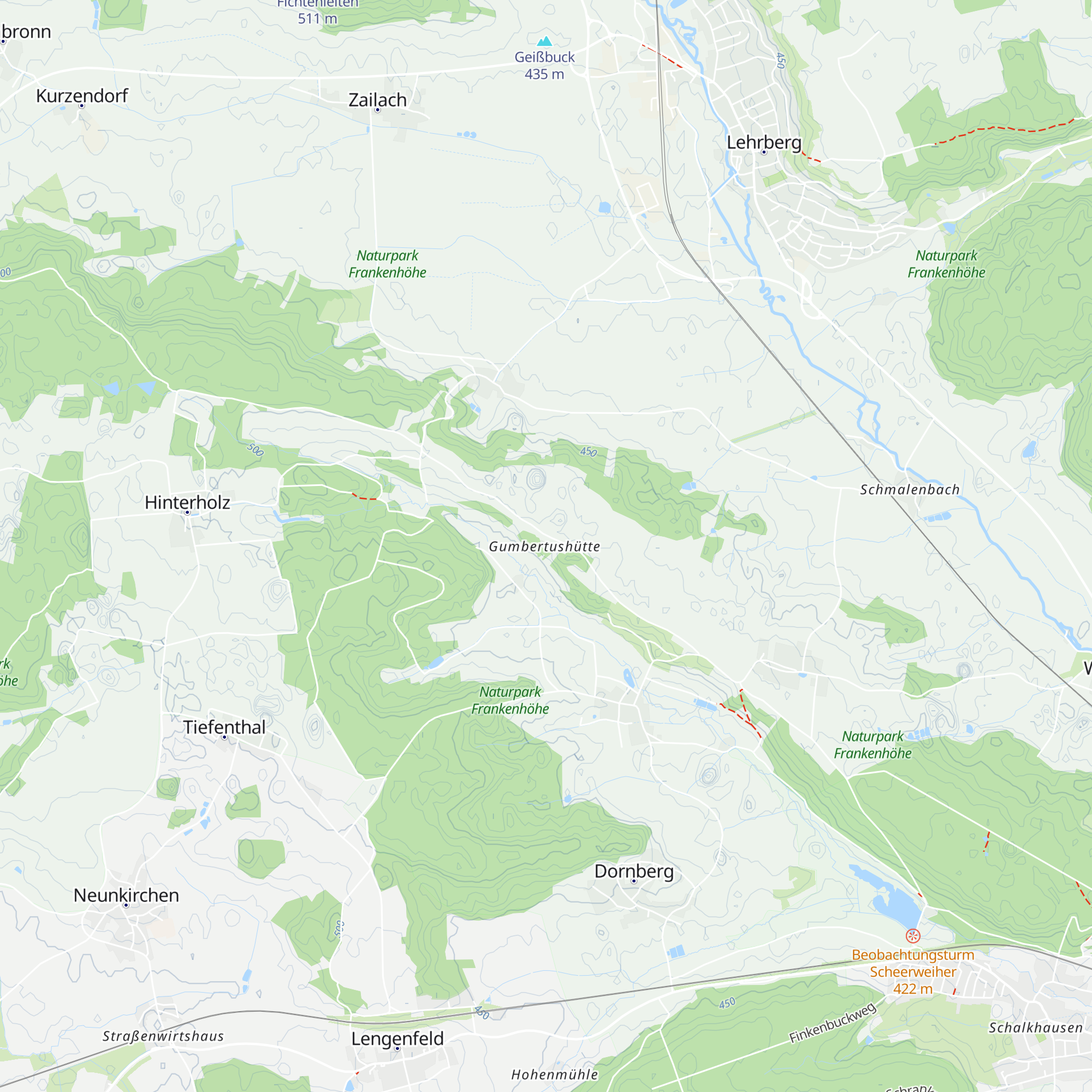 Naturfreundehaus Gumbertushütte map