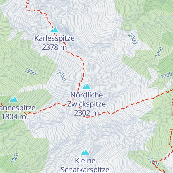 Map of Nördliche Zwickspitze