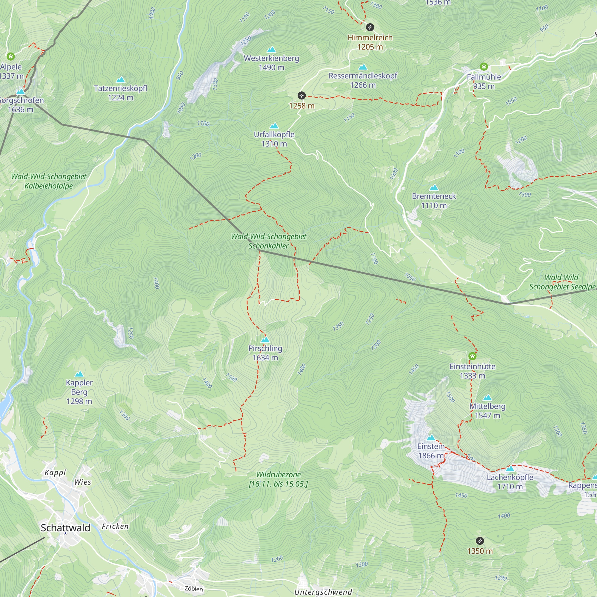 Pfrontner Alpe map