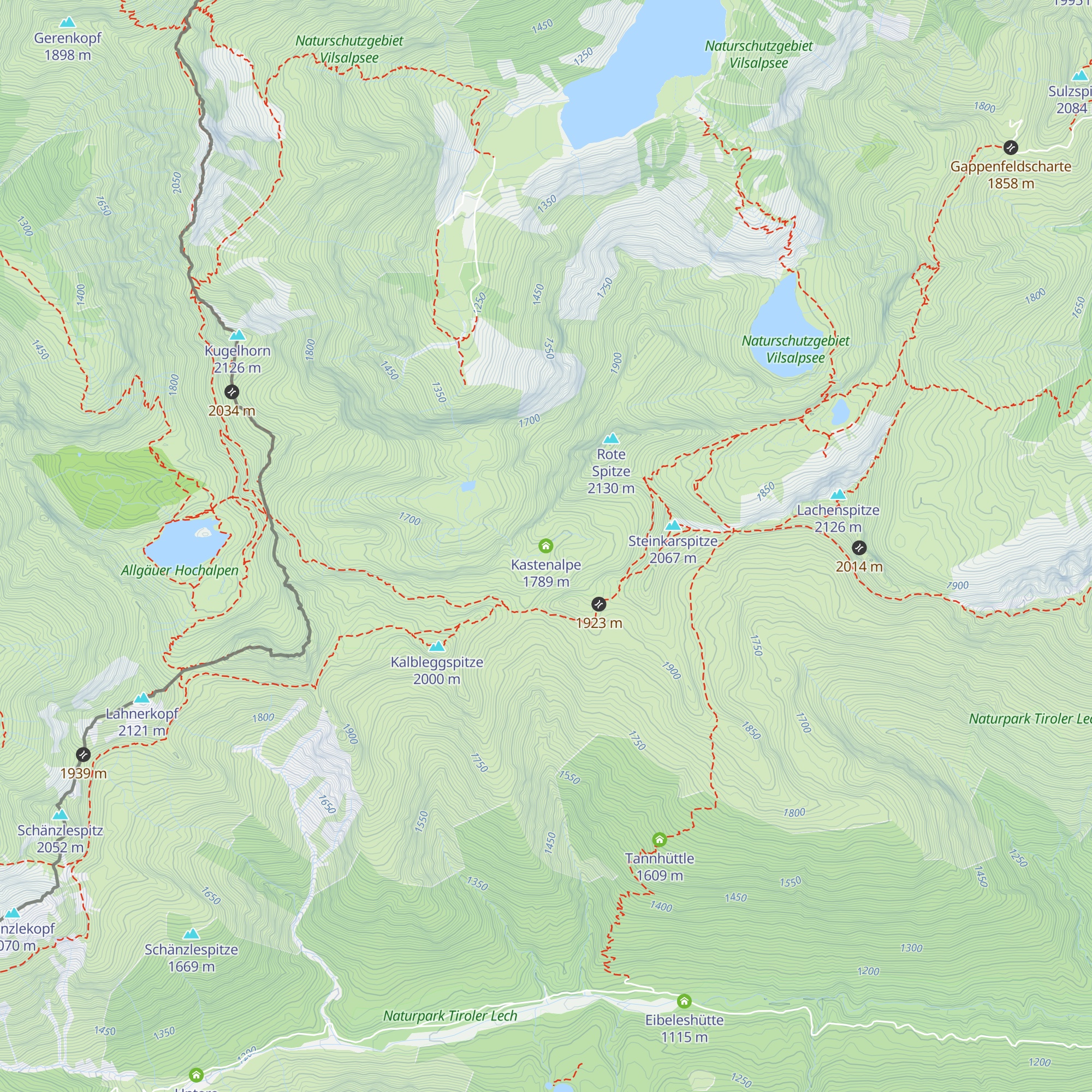 Kastenalpe map