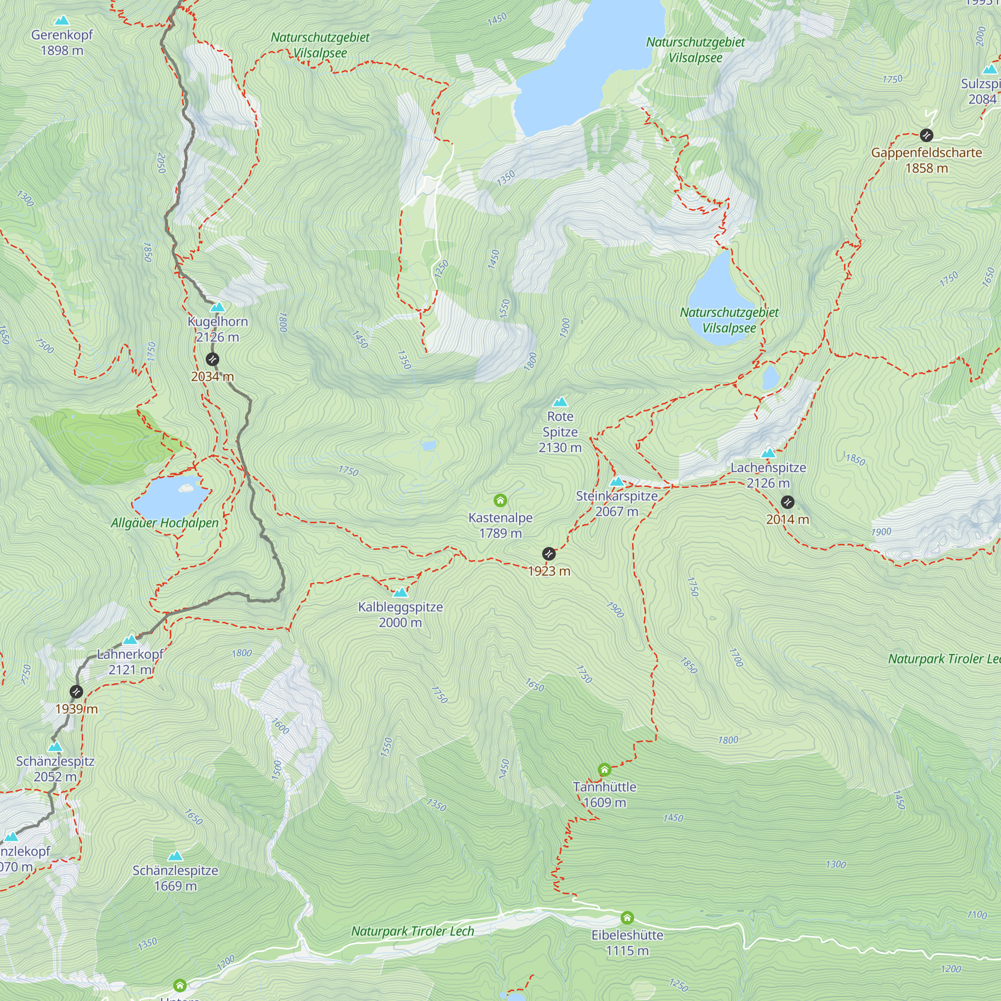 Kastenalpe map