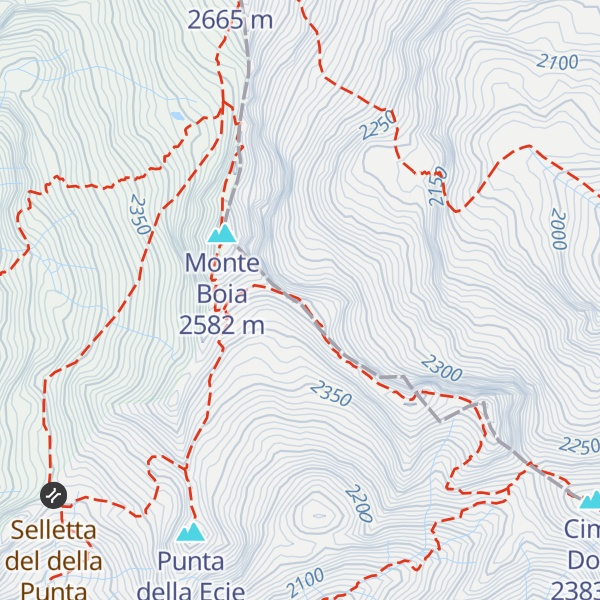 Map of Cima Matteo Cili