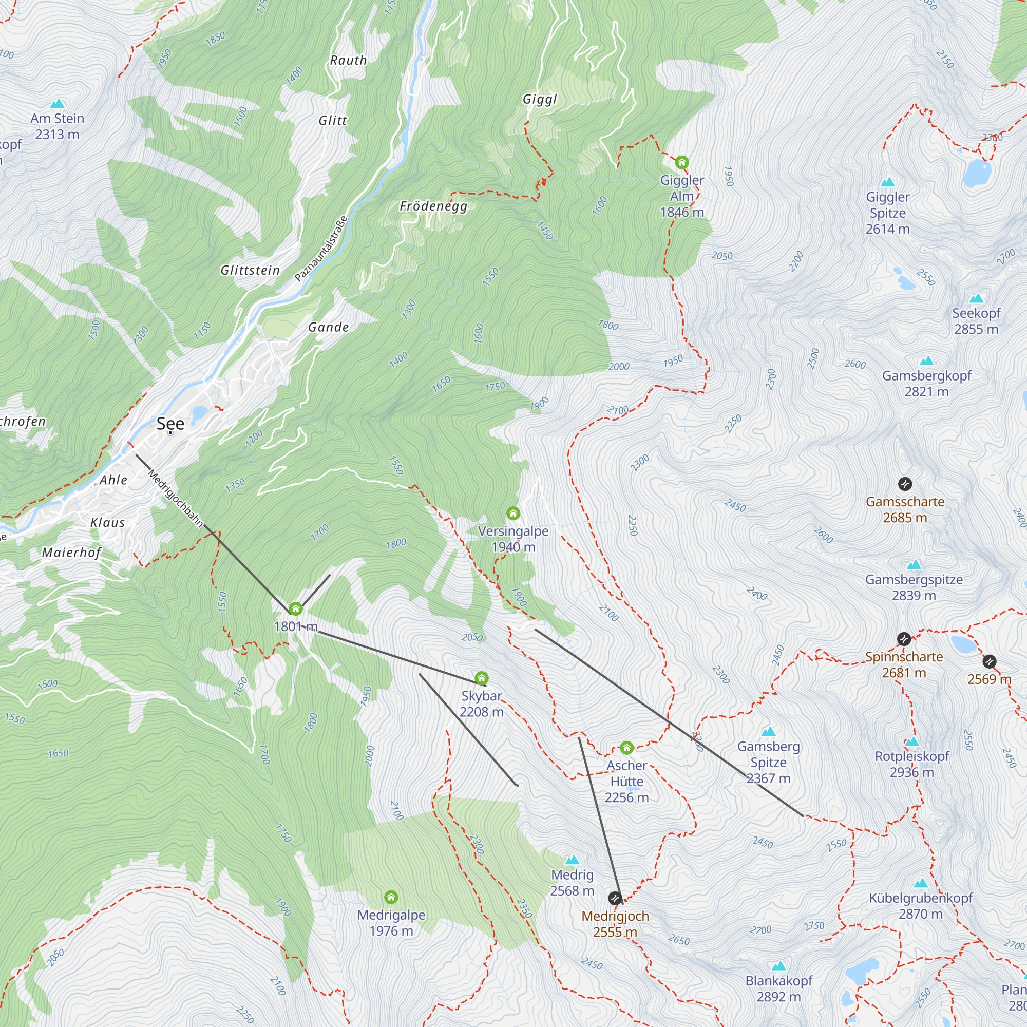Versingalpe map