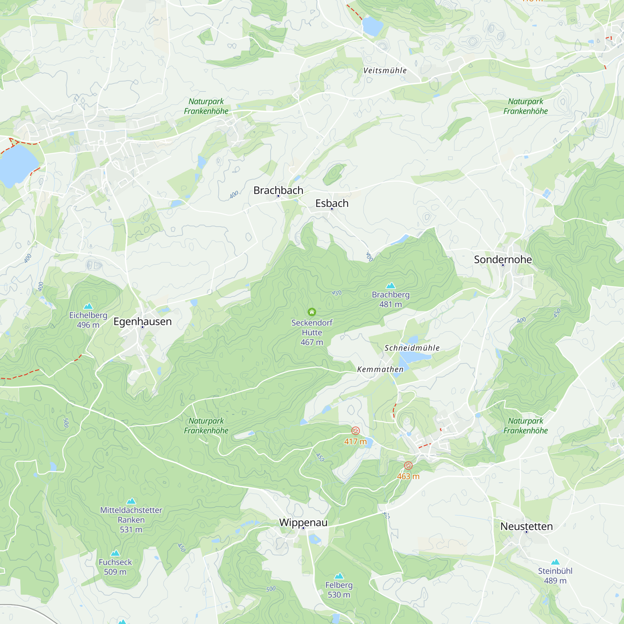 Seckendorf Hütte map