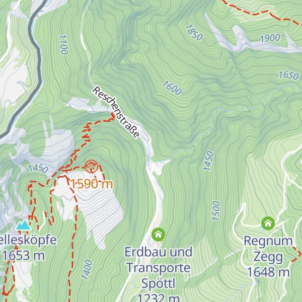 Map of Kraftwerk Stiller Bach Wasserfassung