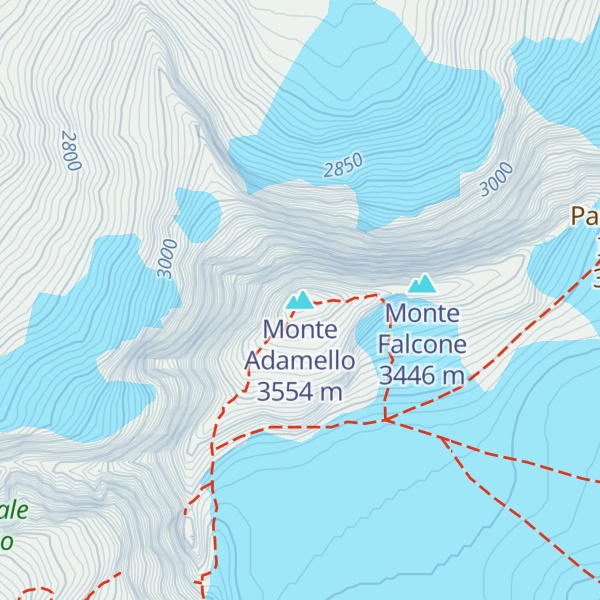 Map of Monte Adamello