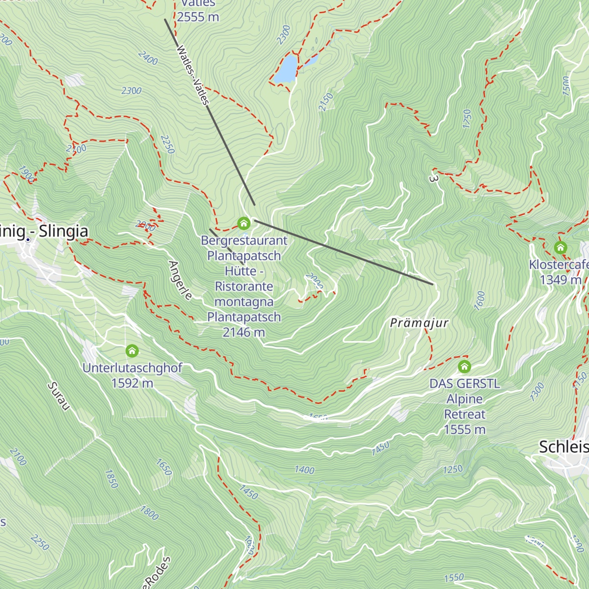 Höferalm - Malga Höfer map