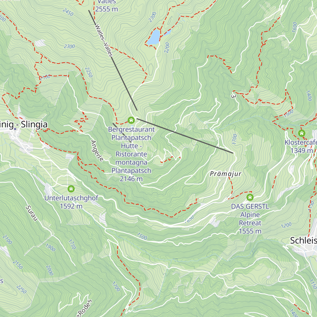 Höferalm - Malga Höfer map