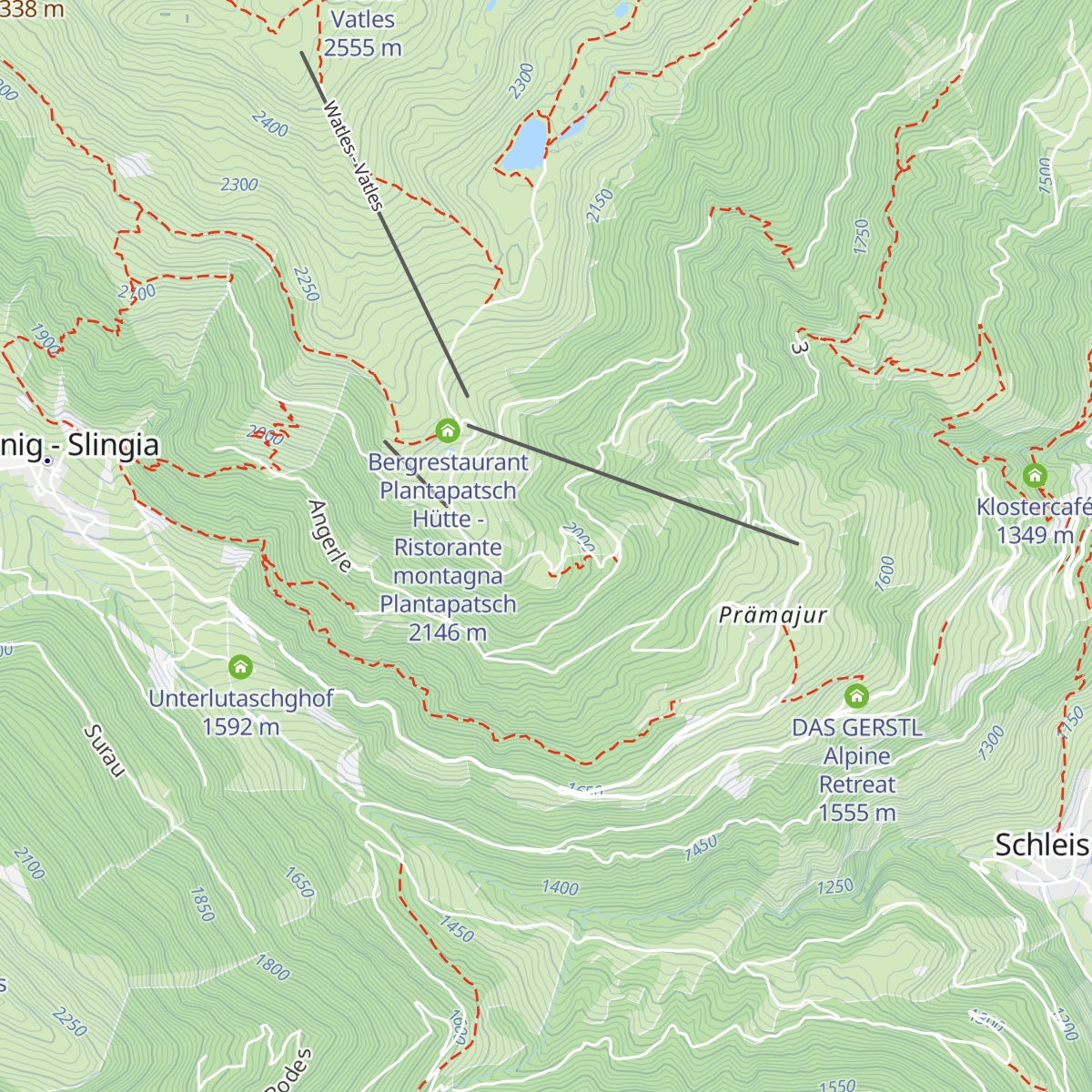 Höferalm - Malga Höfer map