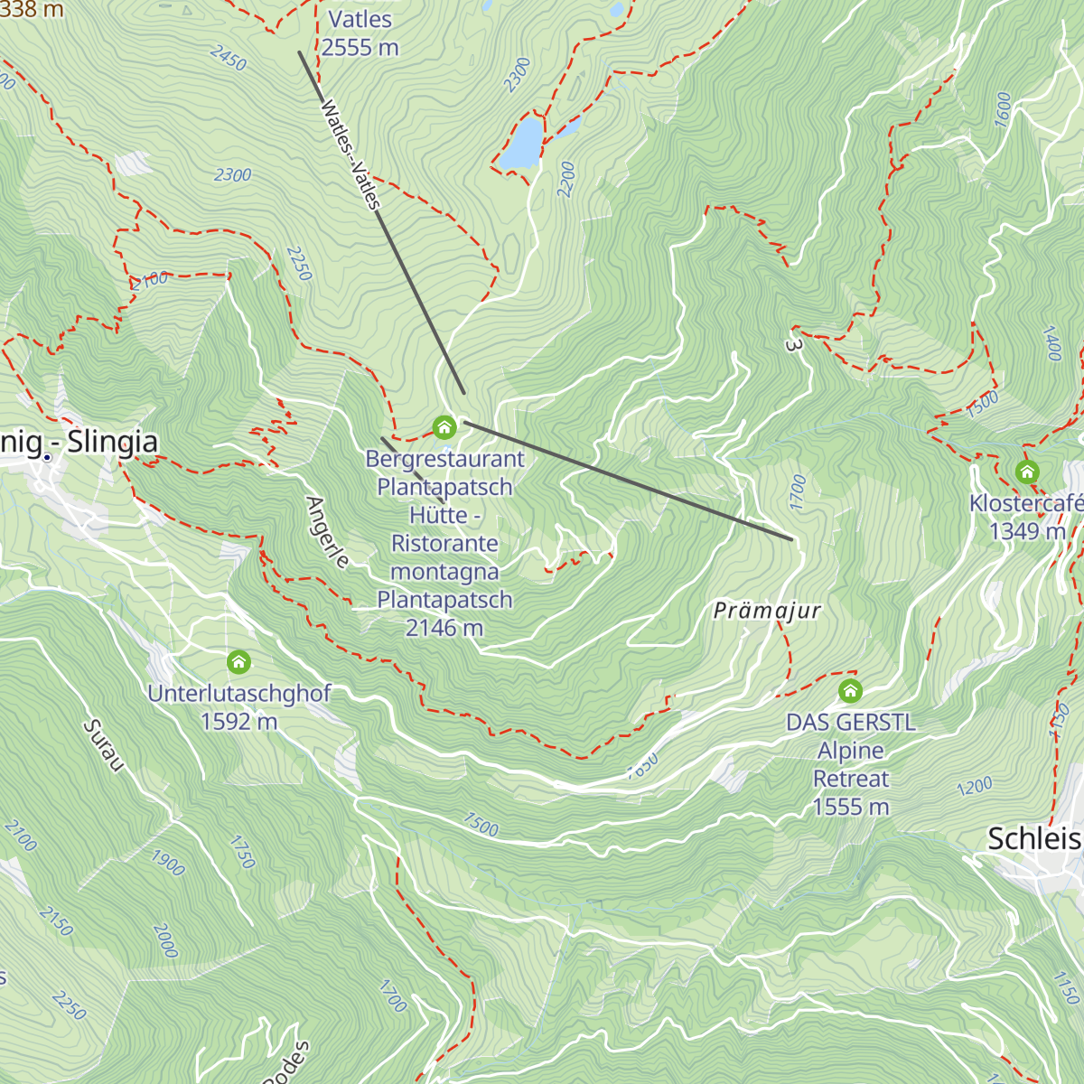 Höferalm - Malga Höfer map