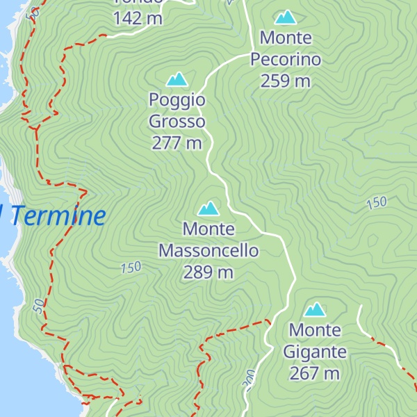 Map of Monte Massoncello