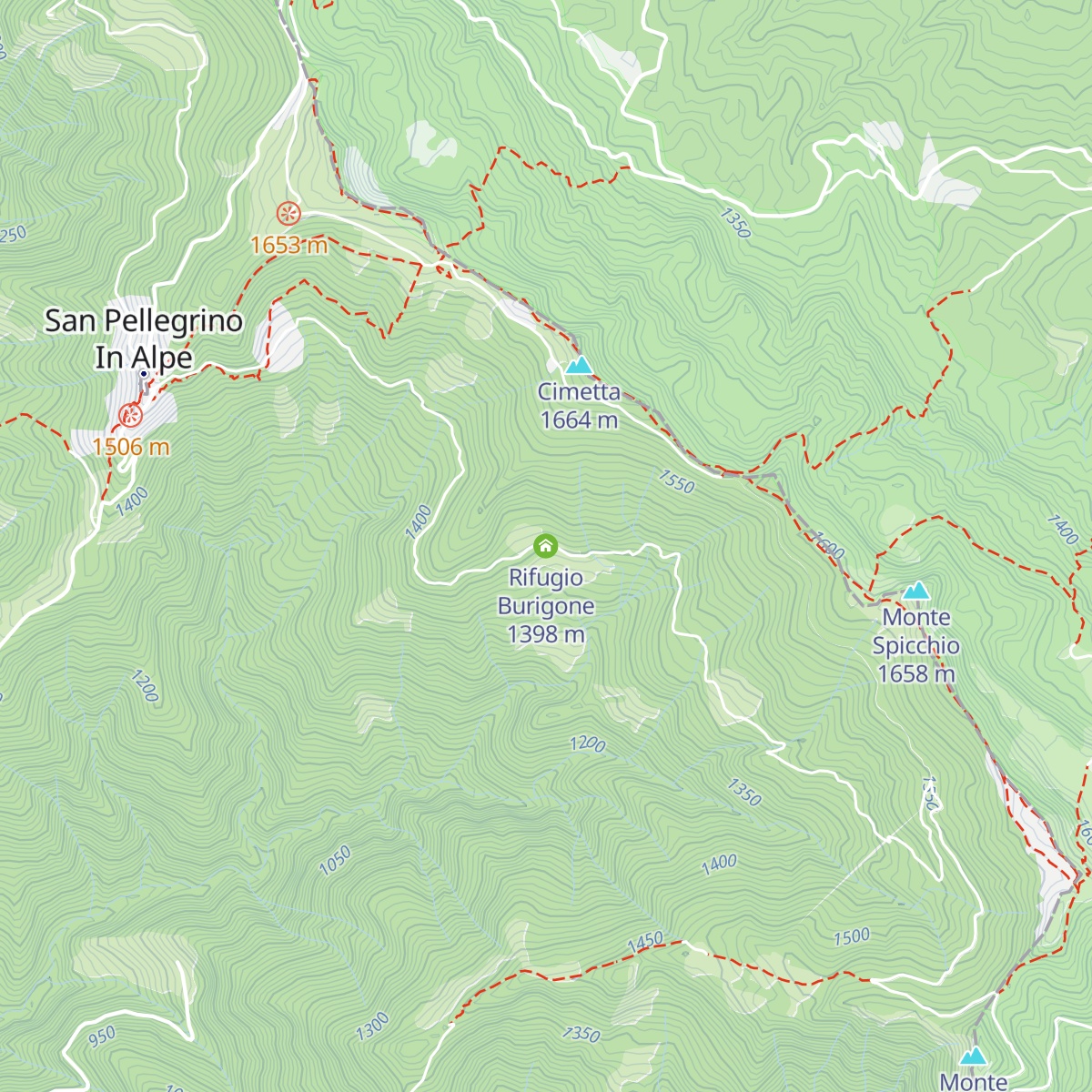 Rifugio Burigone map