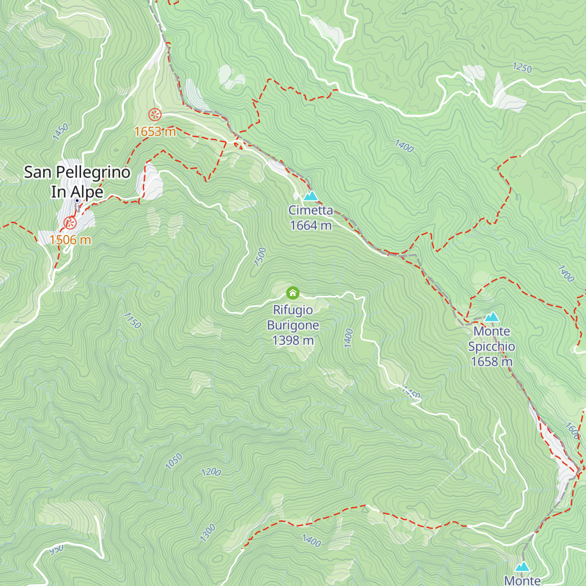 Rifugio Burigone map