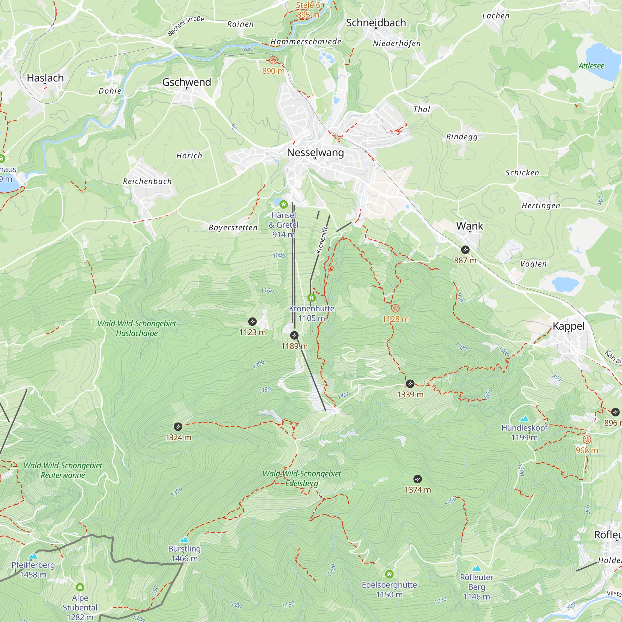 Burger Hütte map