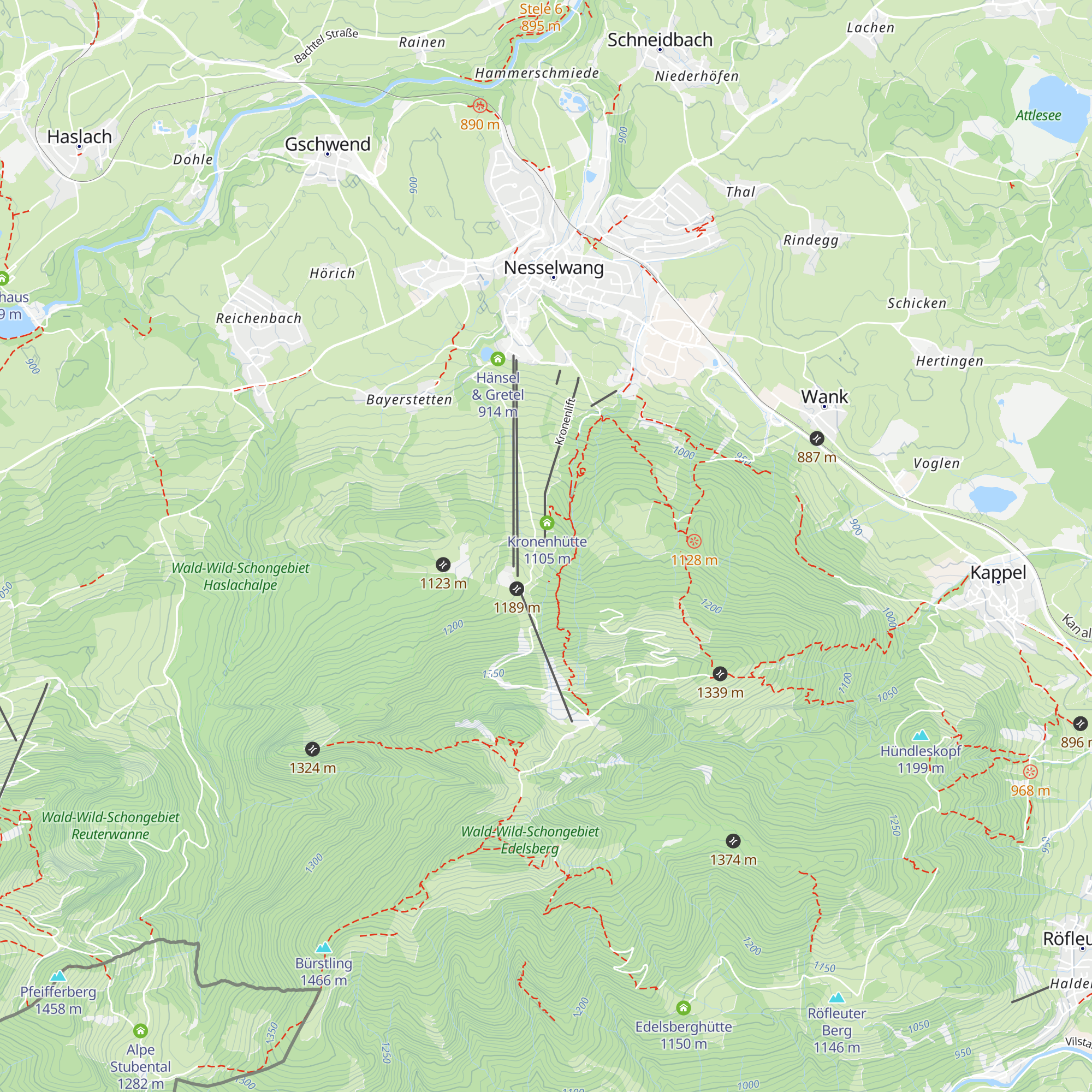 Burger Hütte map
