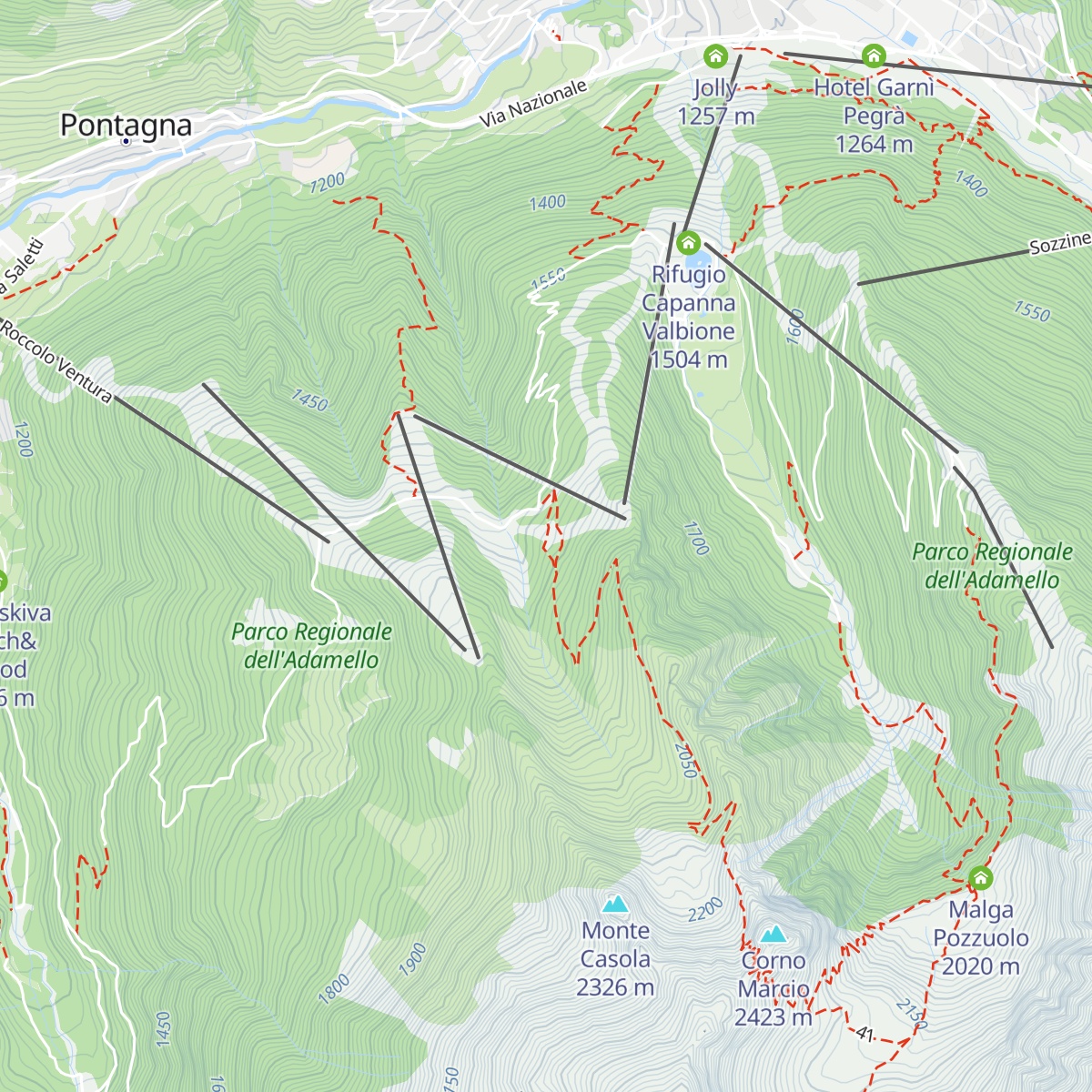 Rifugio La Maralsina map