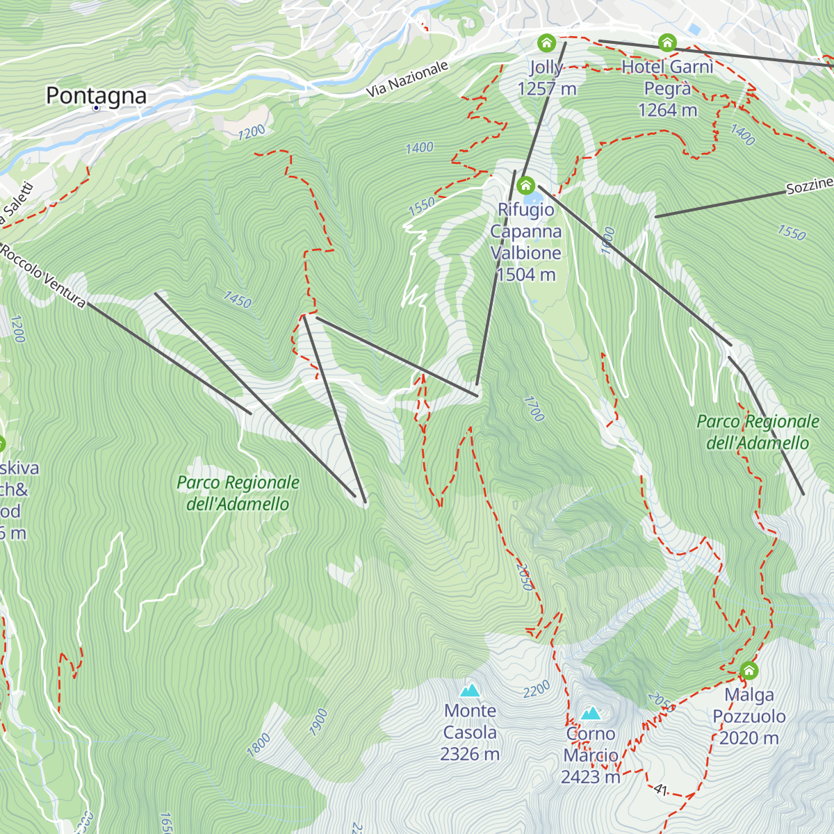 Rifugio La Maralsina map