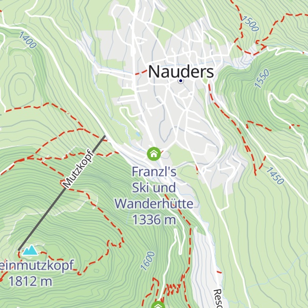 Map of Franzl's Ski und Wanderhütte