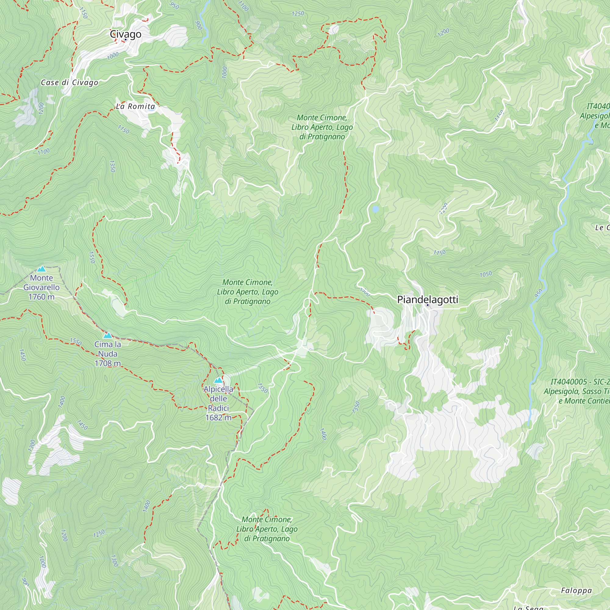 Rifugio Boscoreale map