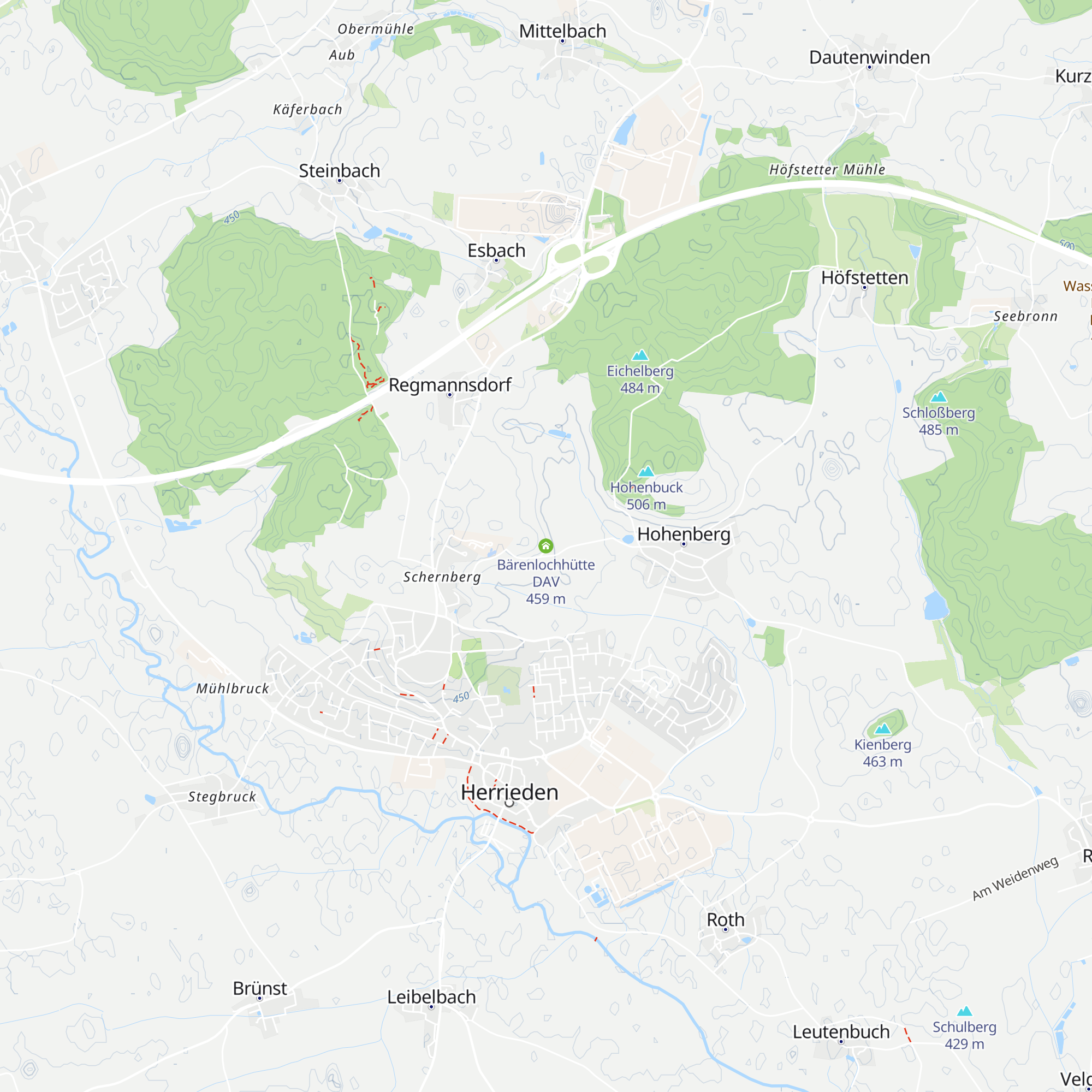 Bärenlochhütte DAV map
