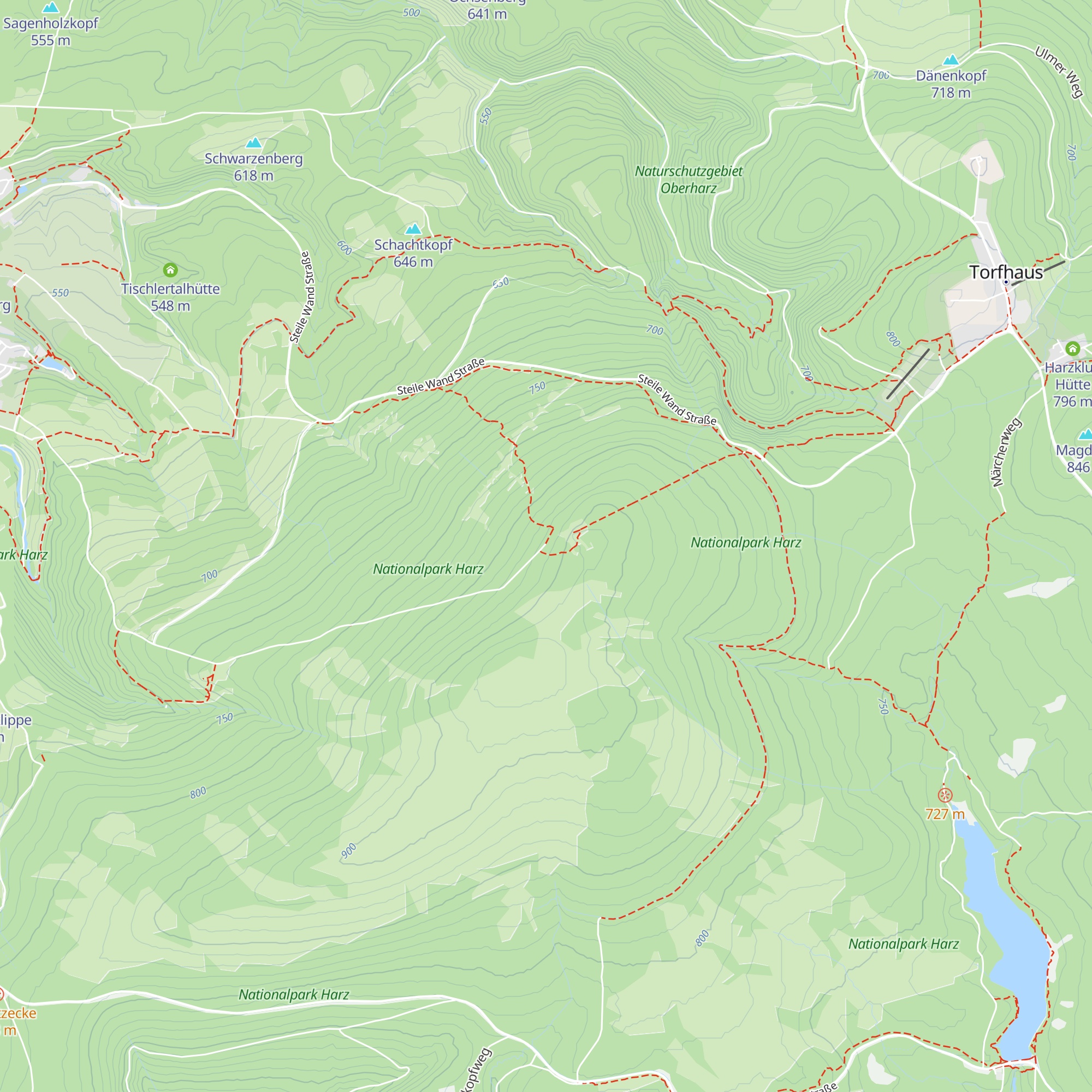 Altenauer Hütte - an der Wolfswarte map