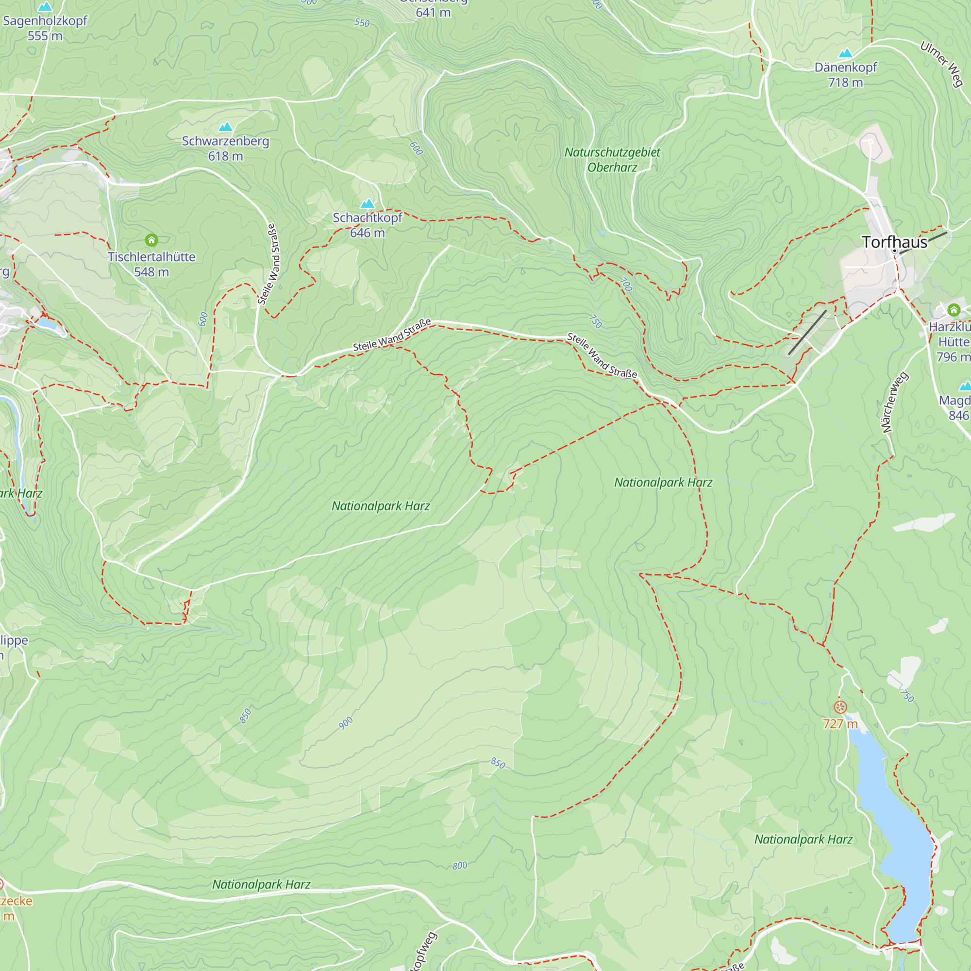 Altenauer Hütte - an der Wolfswarte map
