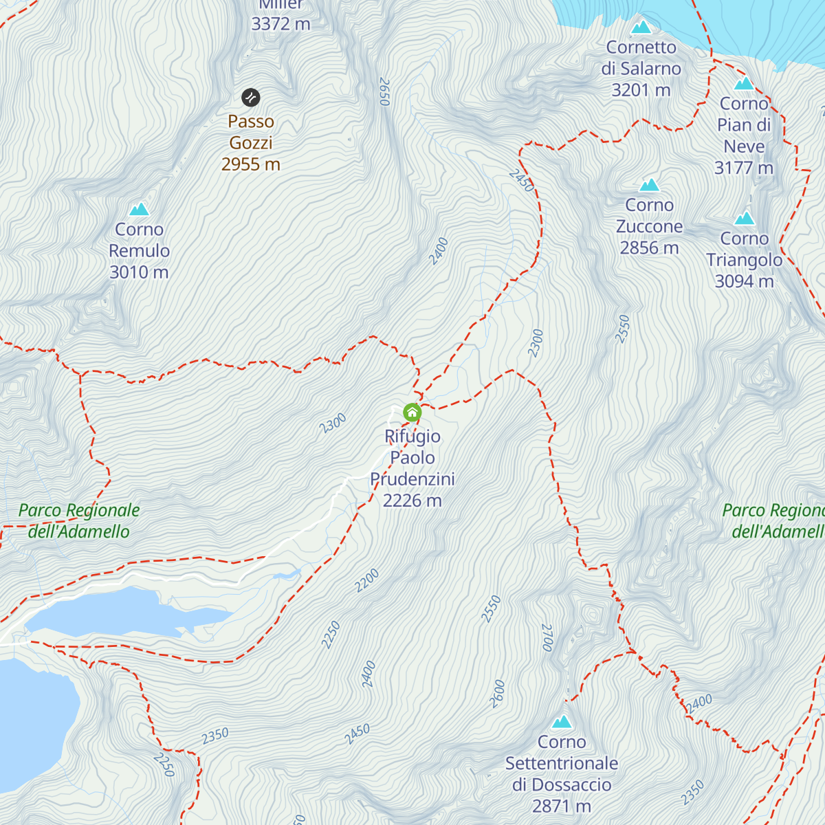 Rifugio Paolo Prudenzini map