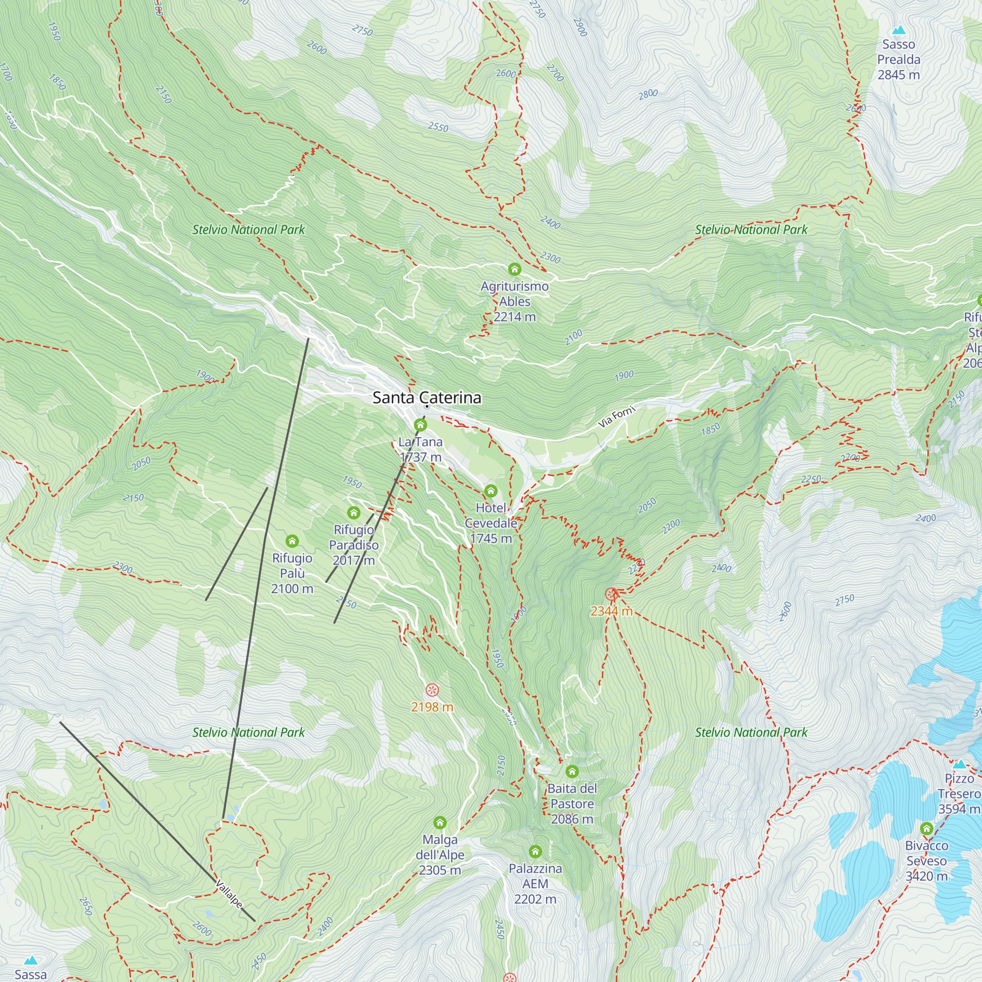 Hotel Cevedale map