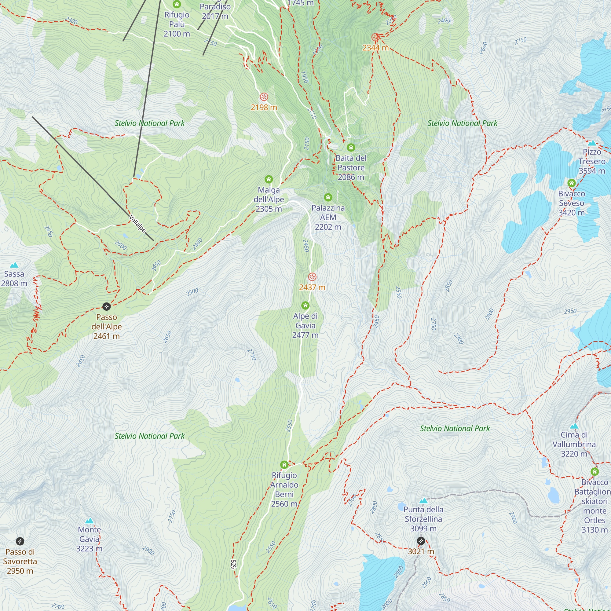 Alpe di Gavia map