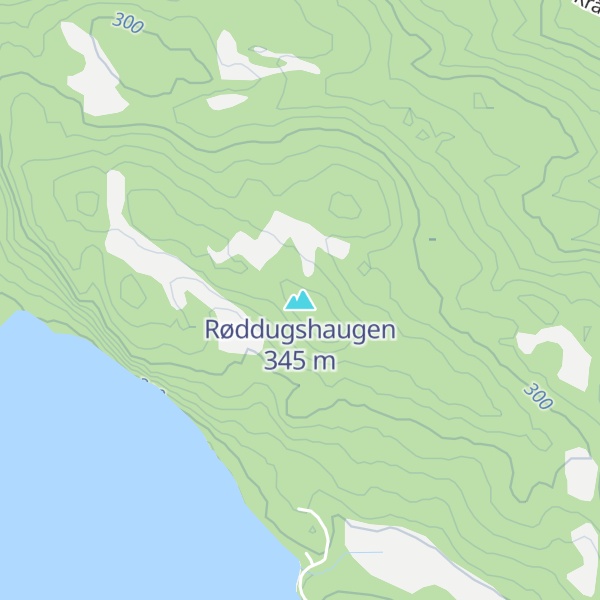 Map of Røddugshaugen
