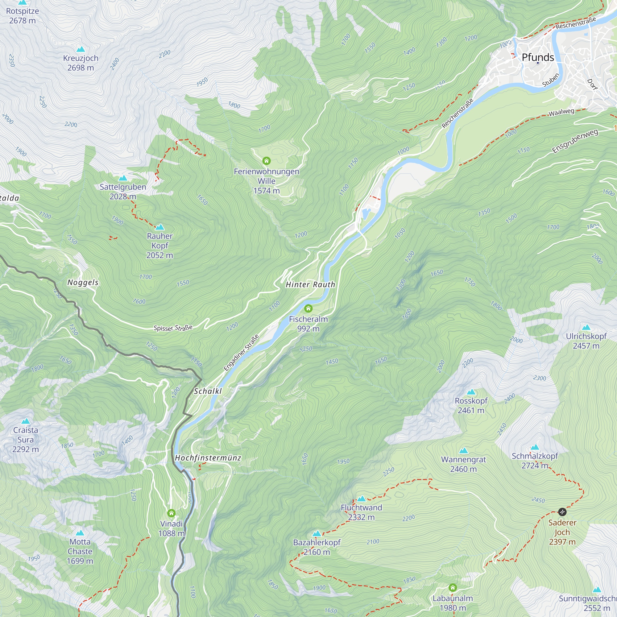 Fischeralm map