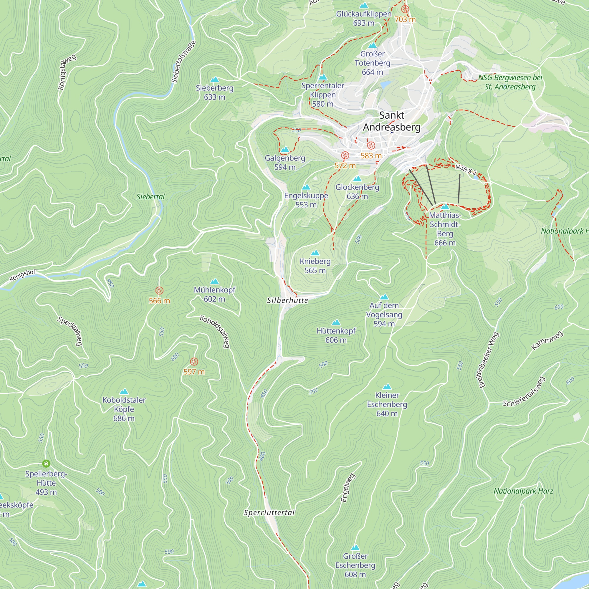 Wasserschloß KW Silberhütte map