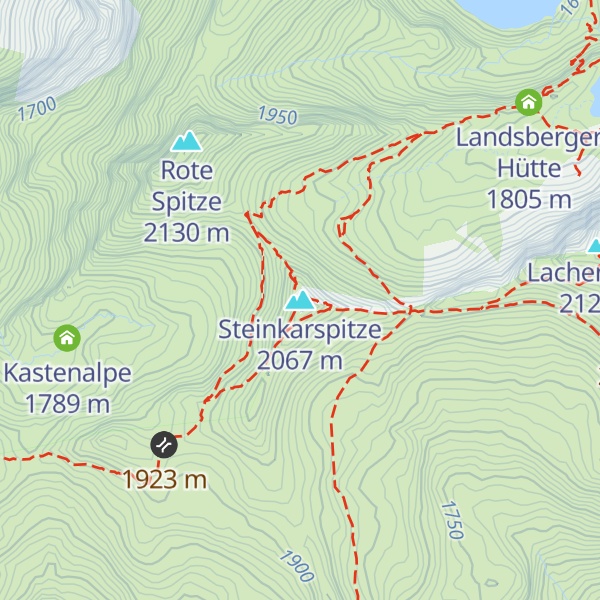 Map of Steinkarspitze