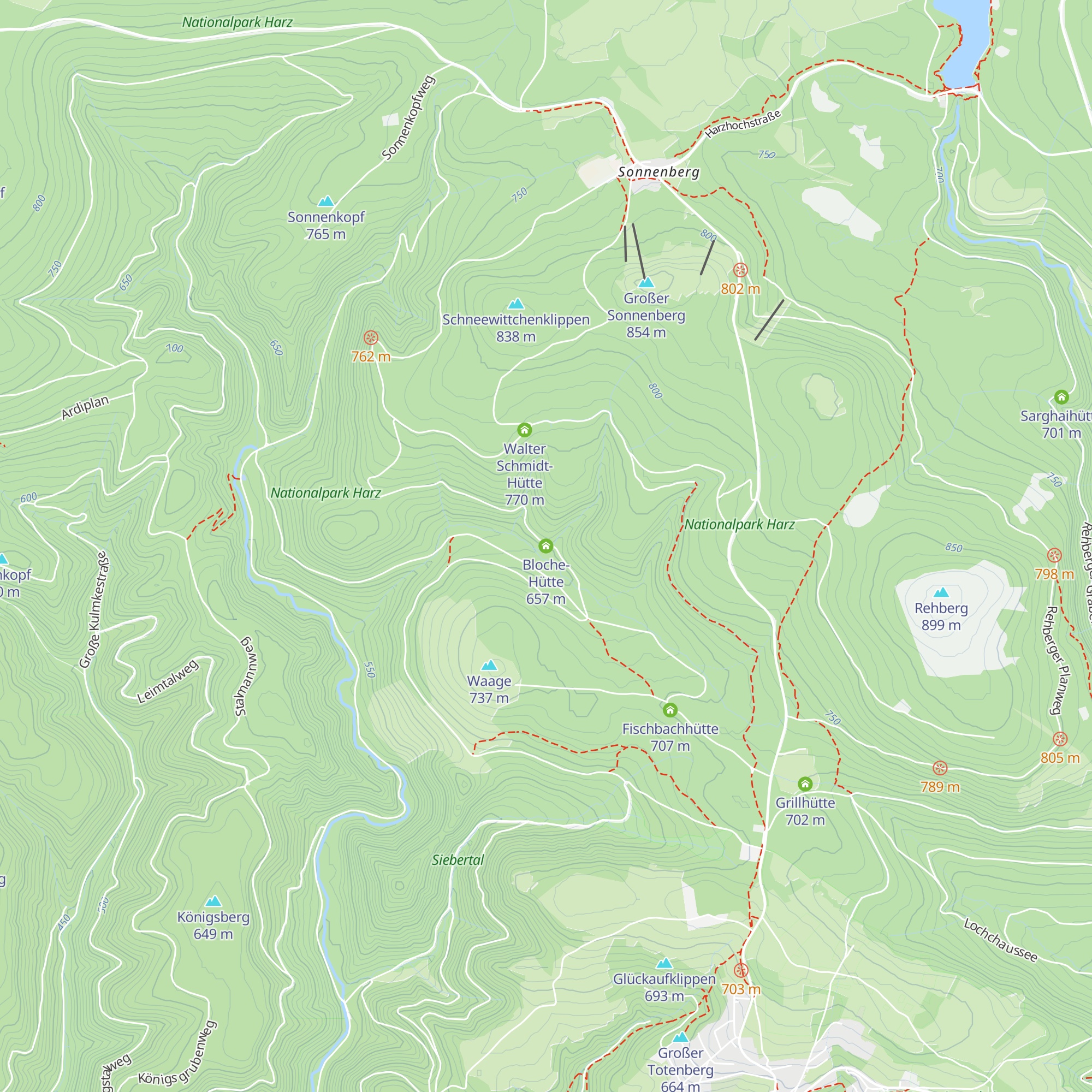 Bloche-Hütte map