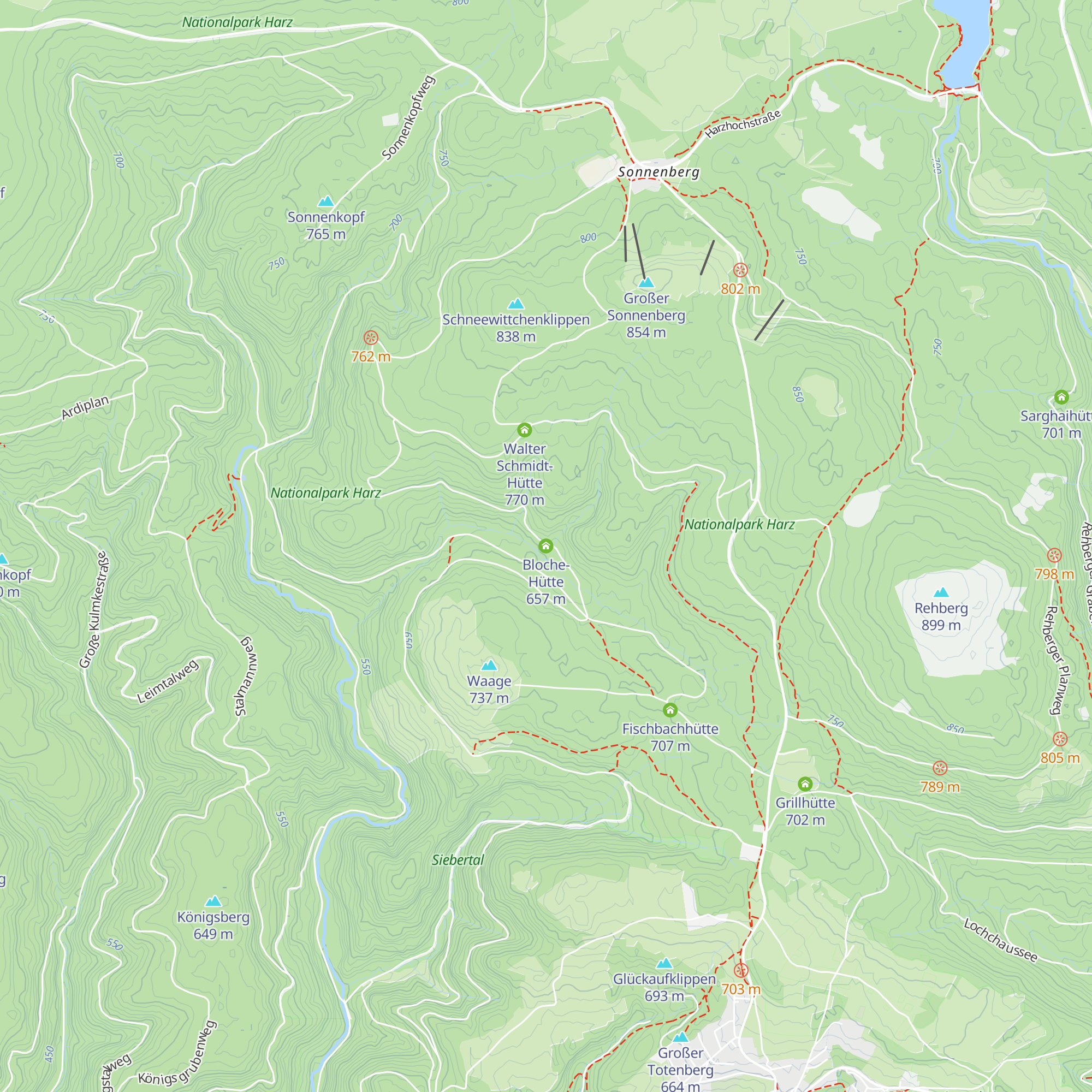 Bloche-Hütte map