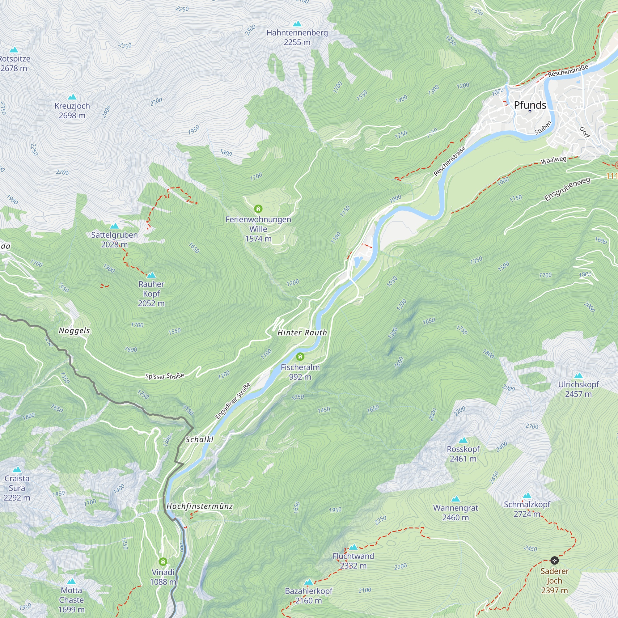 Ferienwohnungen Oberhofer map