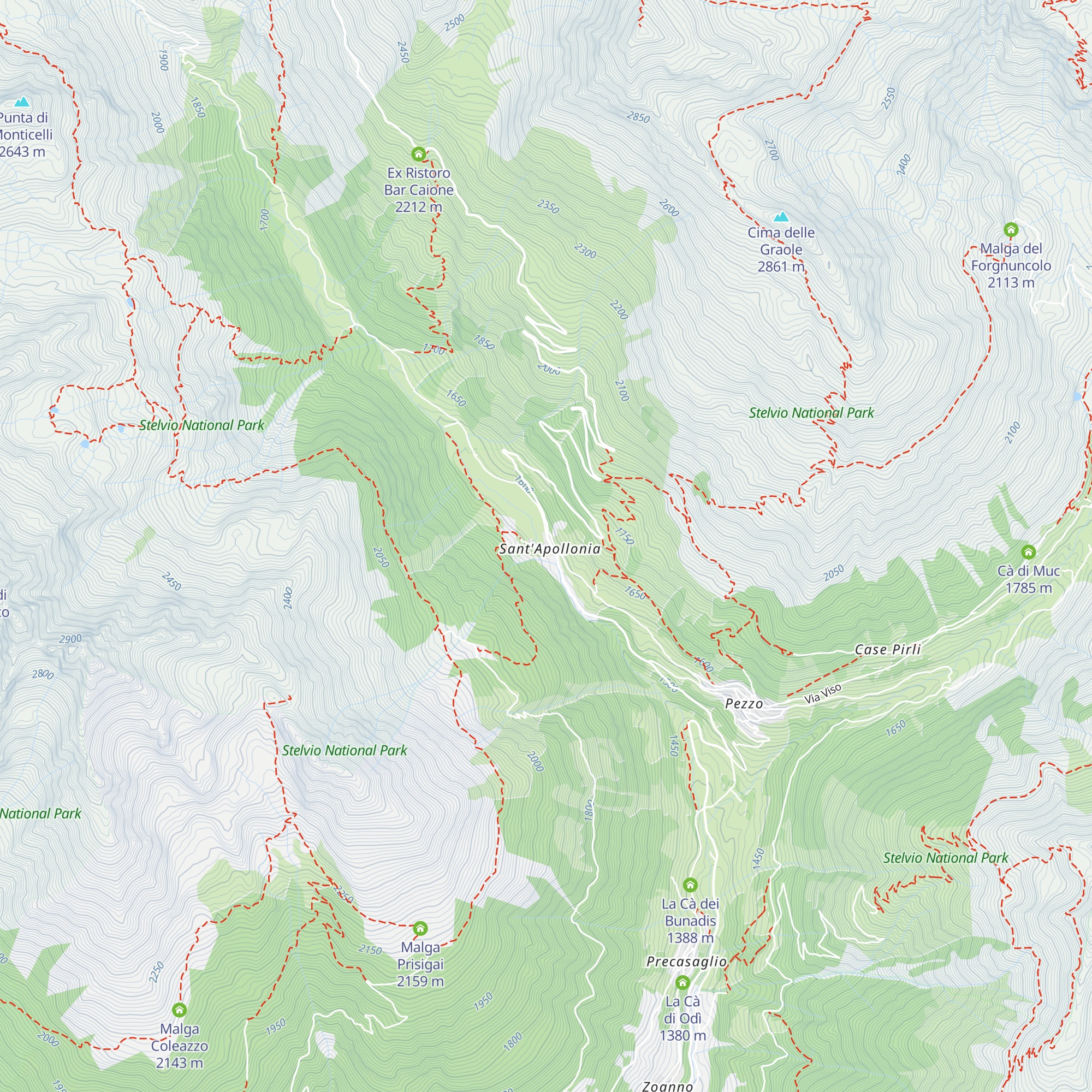 Albergo Passo Pietra Rossa map