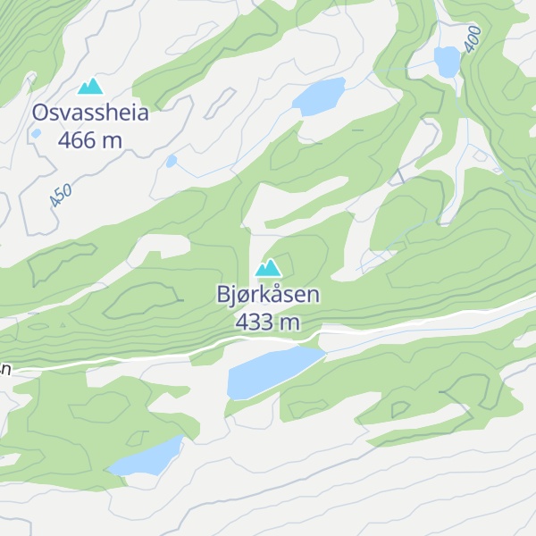 Map of Bjørkåsen