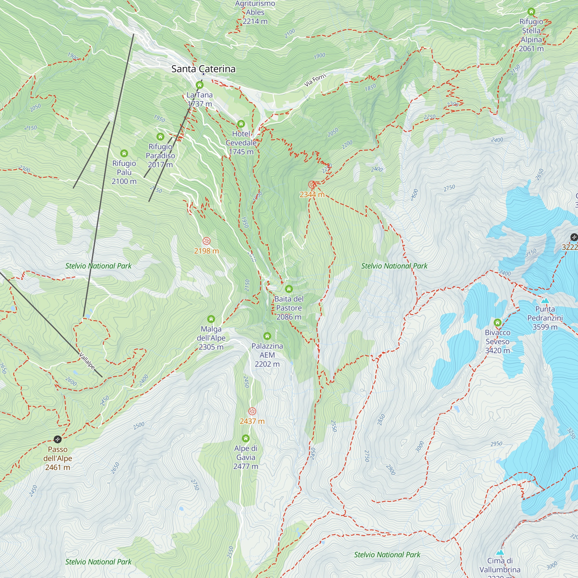 Baita del Pastore map