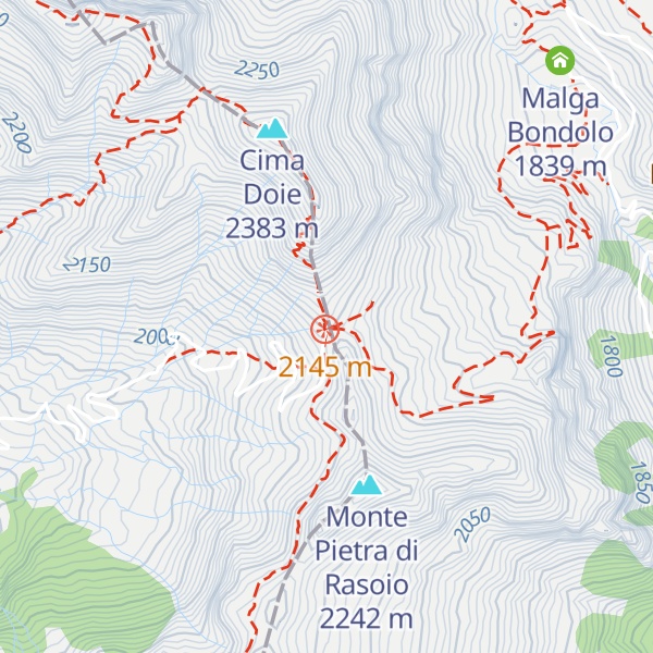 Map of Bivacco Passo Bruffione m.2143
