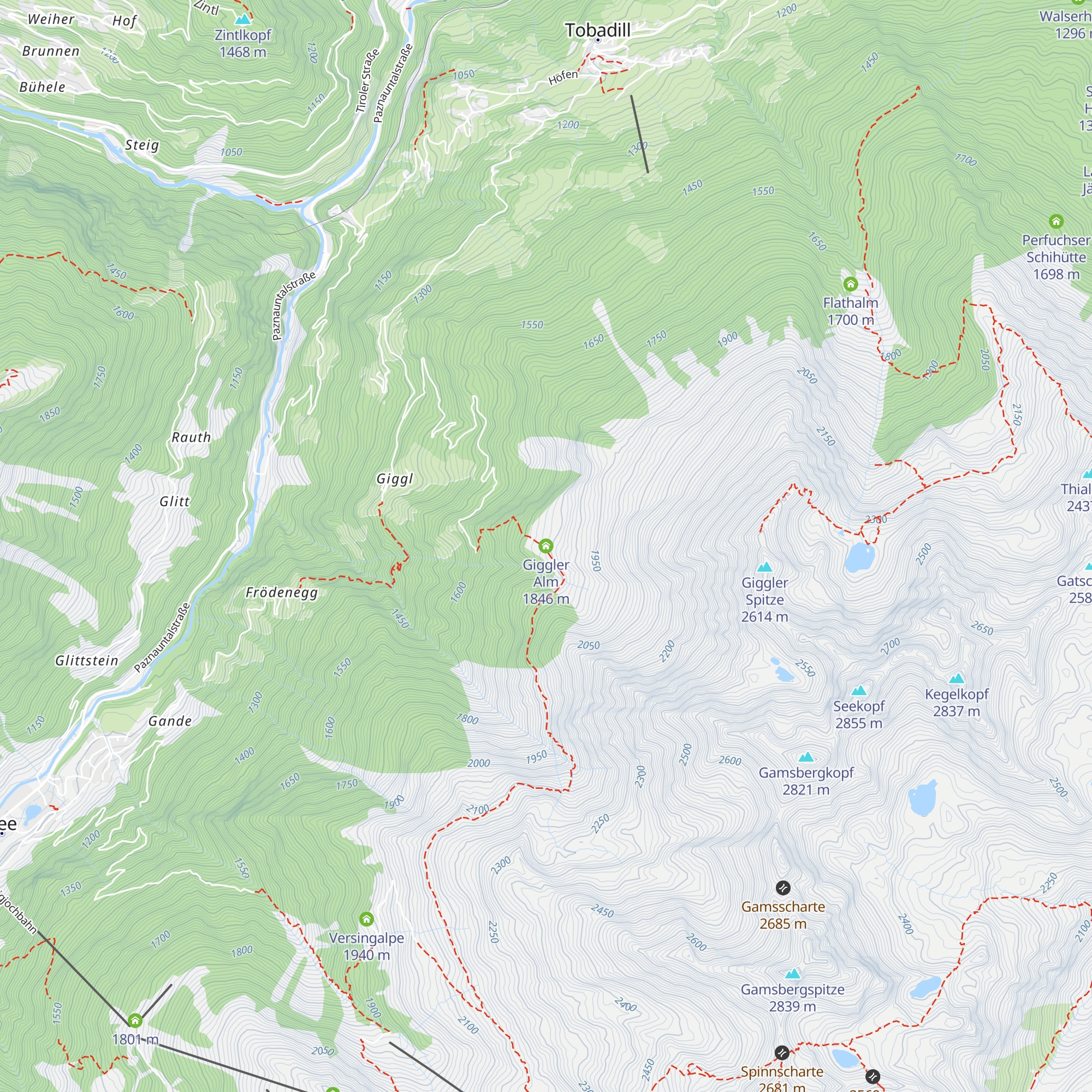 Giggler Alm map