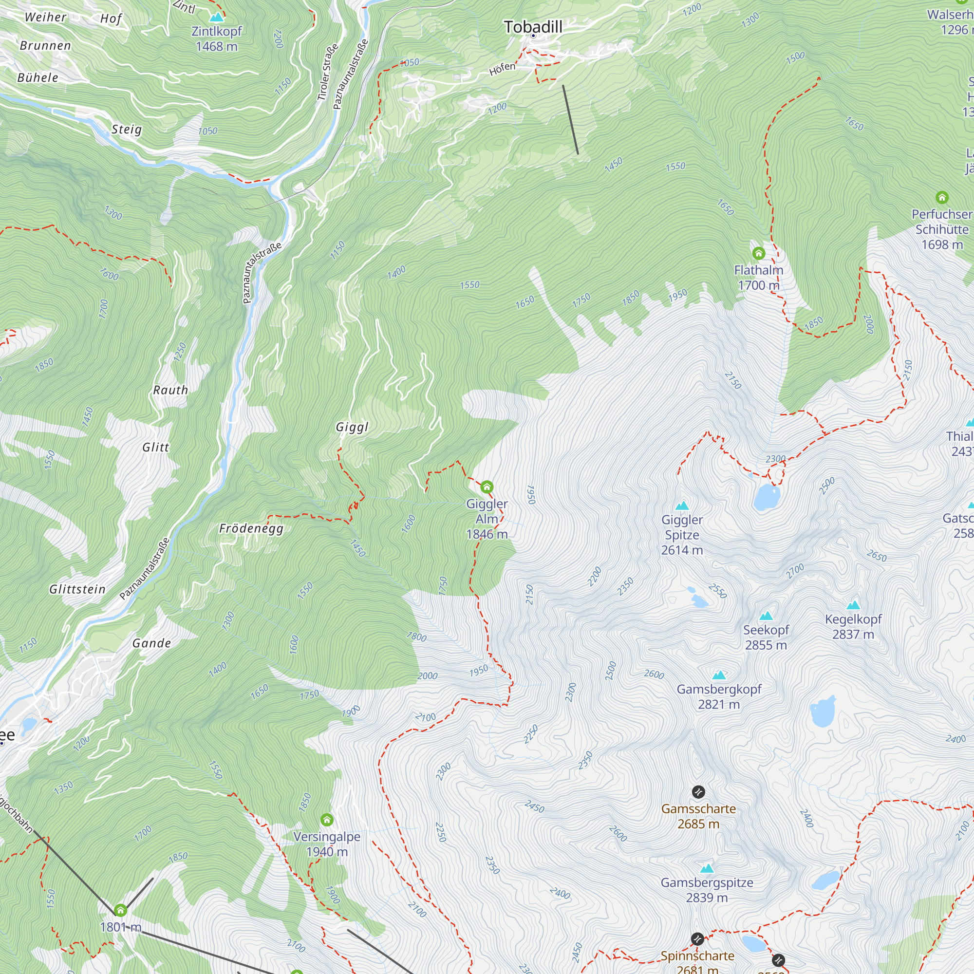 Giggler Alm map
