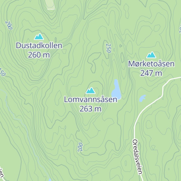 Map of Lomvannsåsen