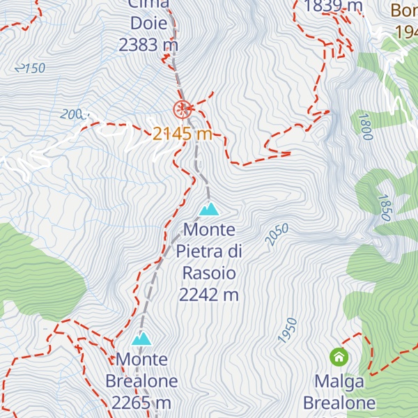 Map of Monte Pietra di Rasoio