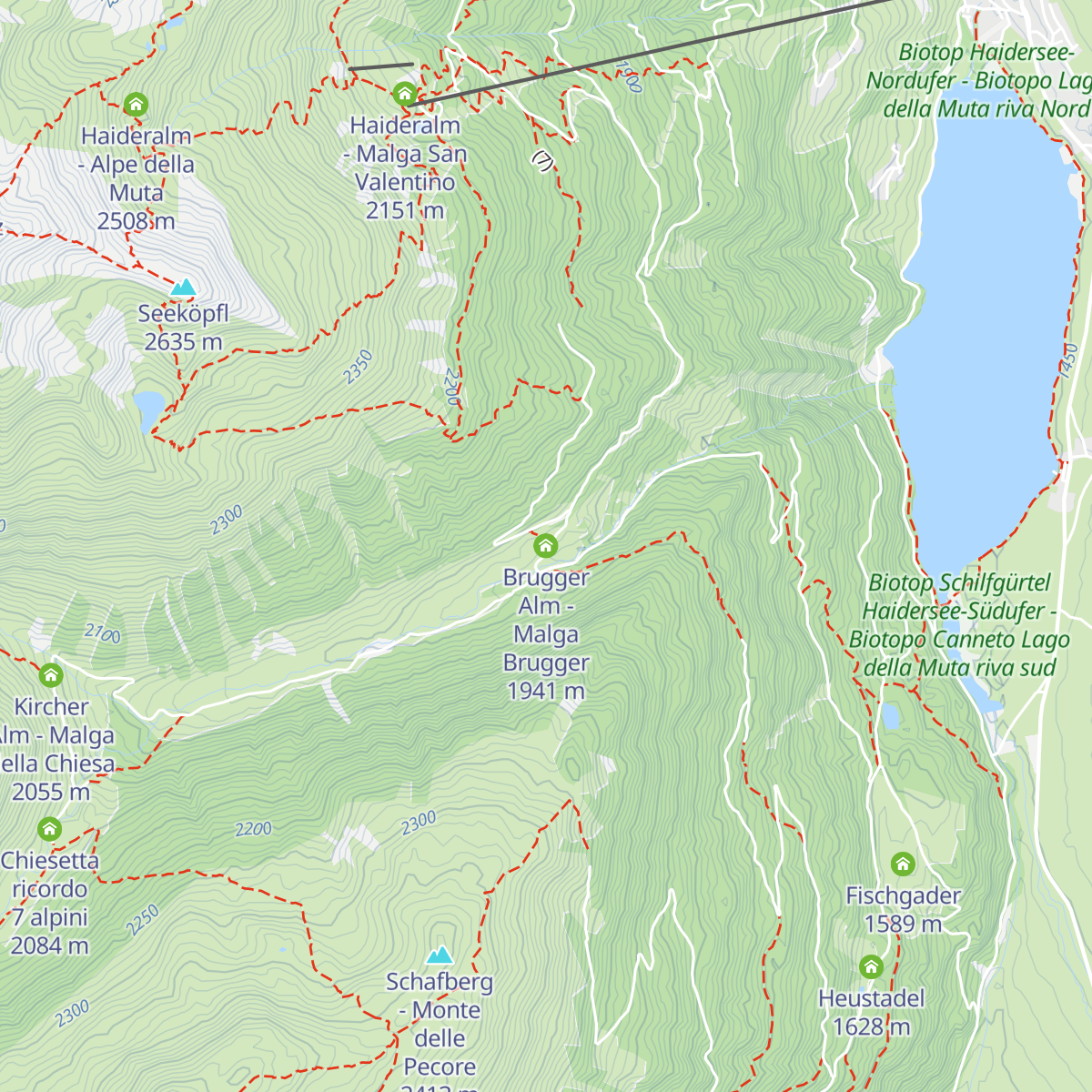 Brugger Alm - Malga Brugger map