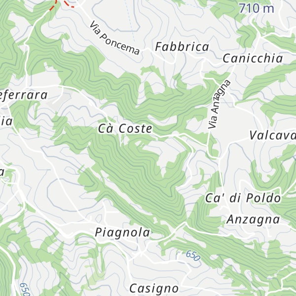 Map of Monte Coste