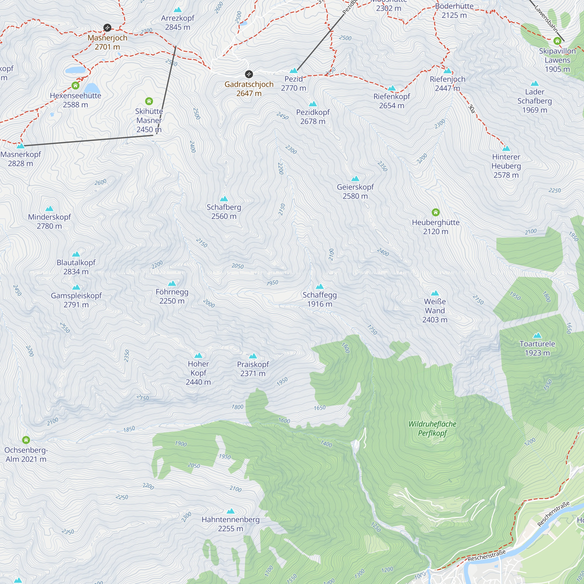 Serfauser Ochsenberghütte map