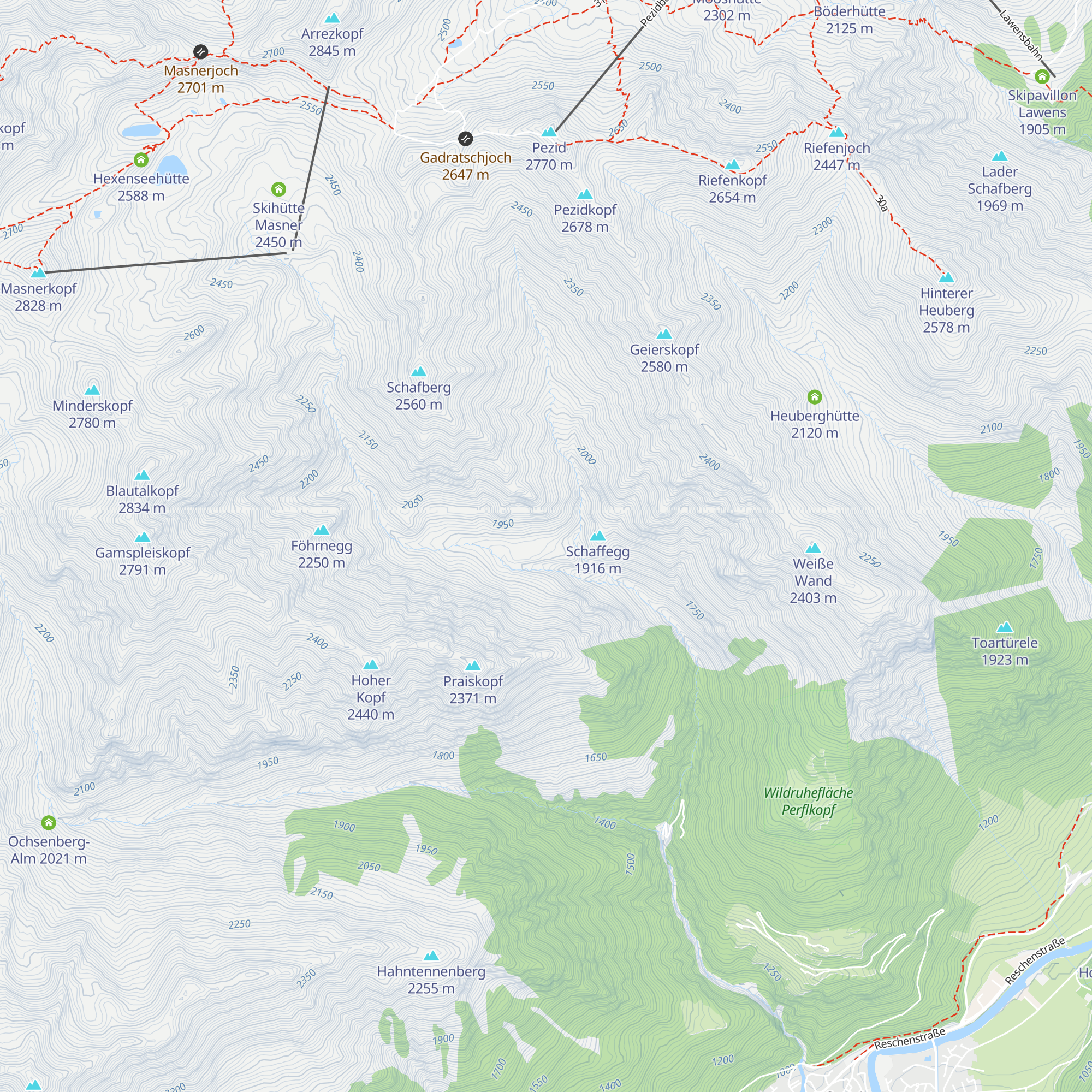 Serfauser Ochsenberghütte map