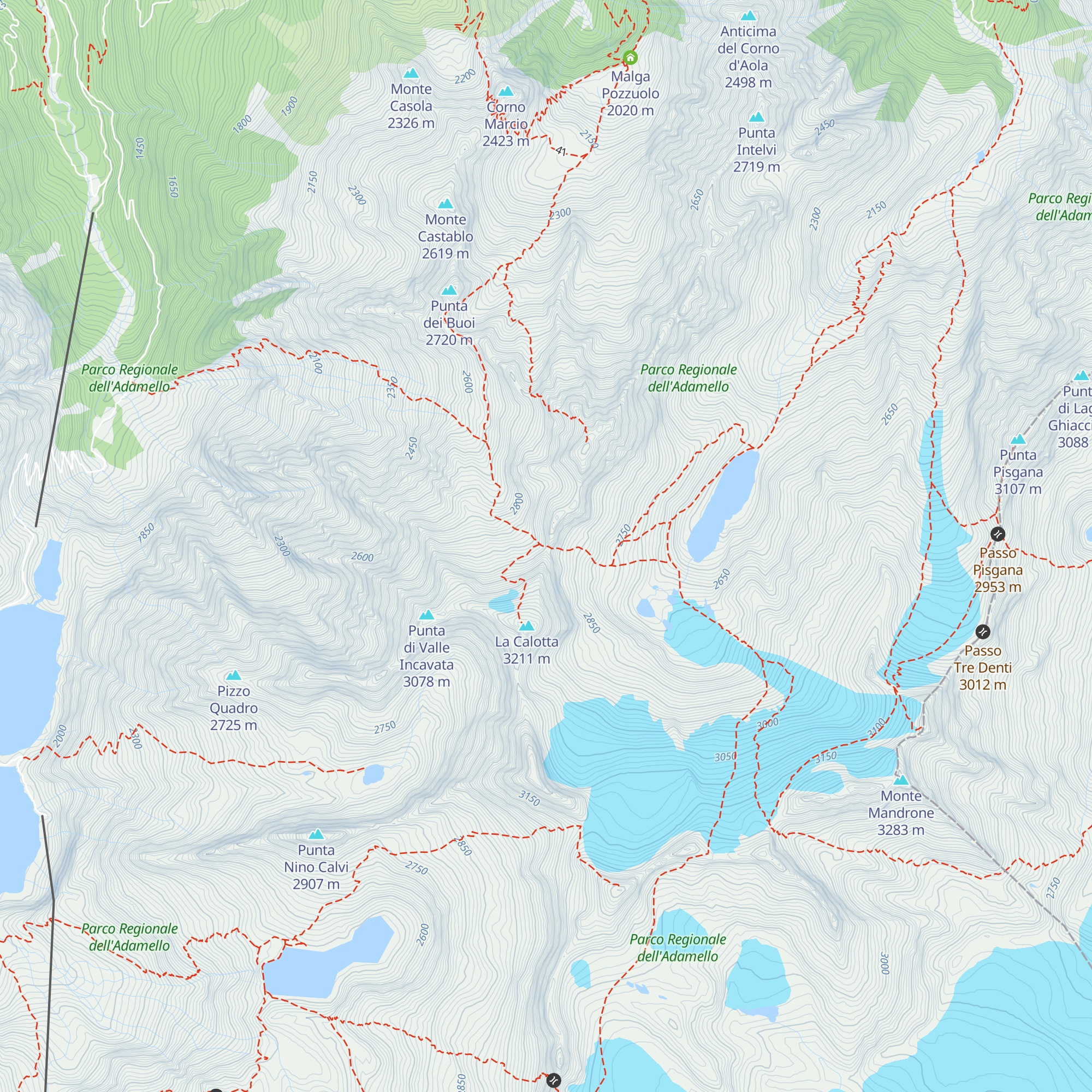Bivacco Francesco Regosa map