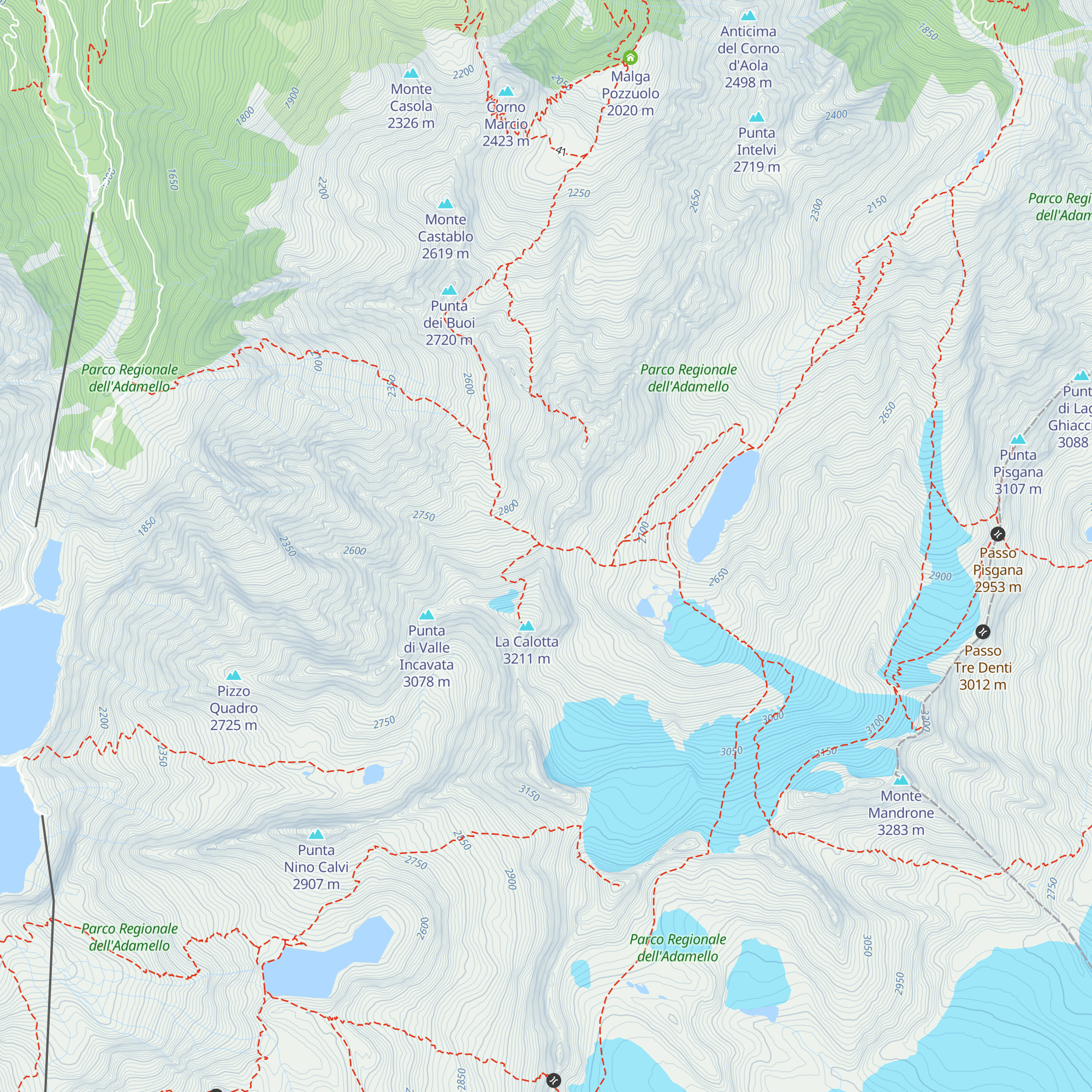 Bivacco Francesco Regosa map